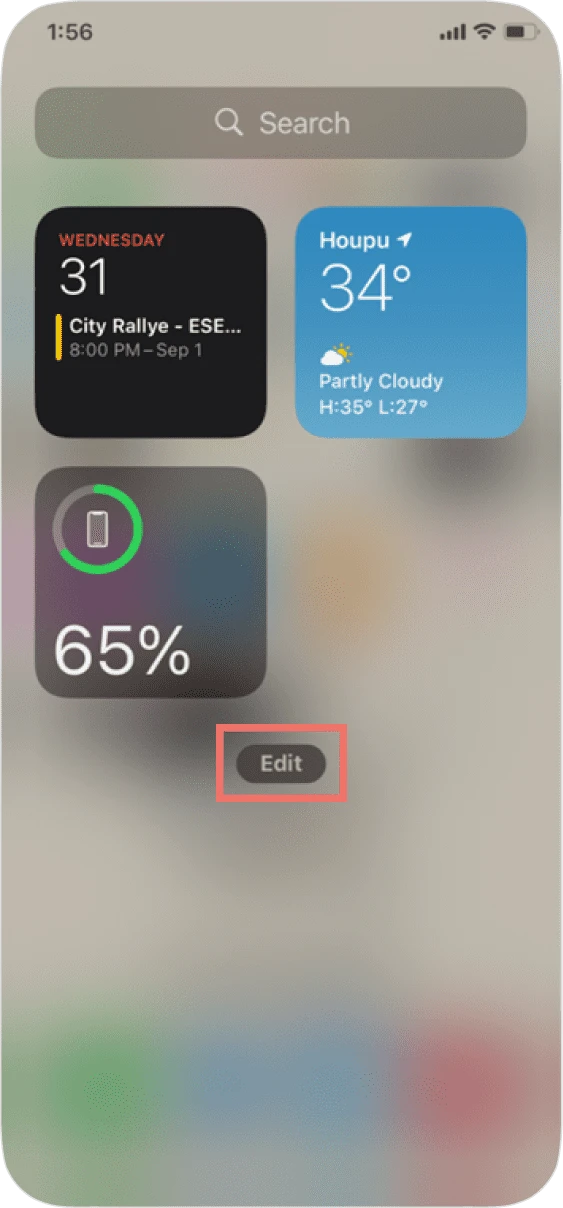 步驟一：滑到畫面最左側，點擊編輯