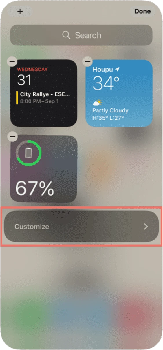步驟二：作業系統為iOS 14(含)之後版本請點選自訂/作業系統為iOS 13(含)之前版本請直接跳至Step 3
