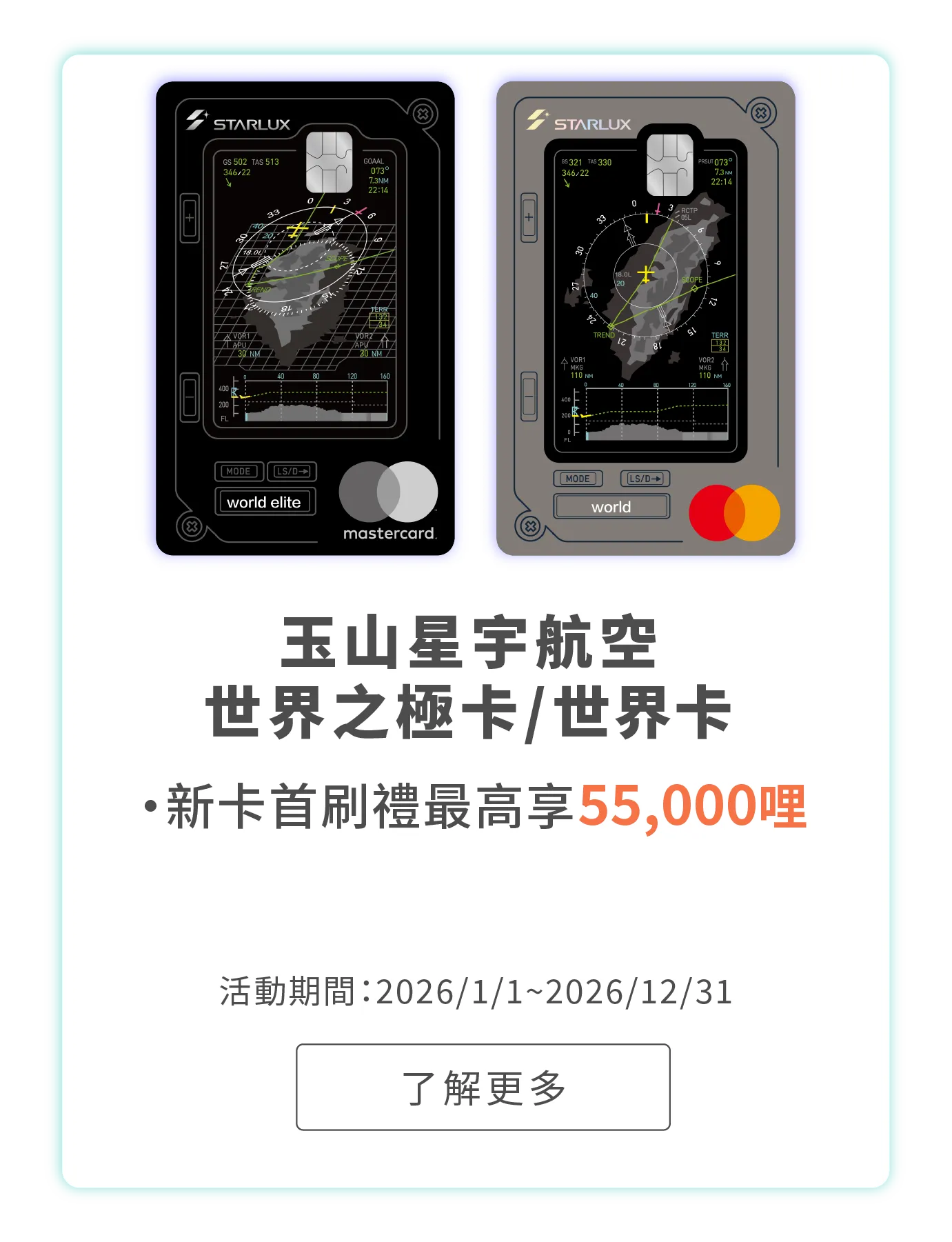 玉山星宇航空世界之極/世界卡