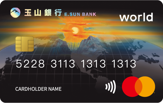 玉山世界卡卡面