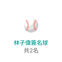 林子偉簽名球，共2名